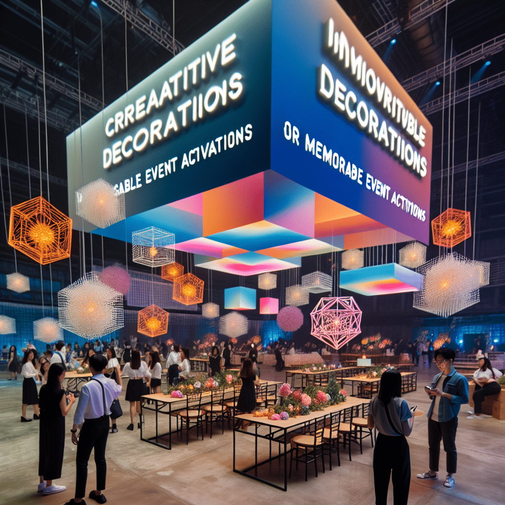 Decoraciones creativas para activaciones inolvidables