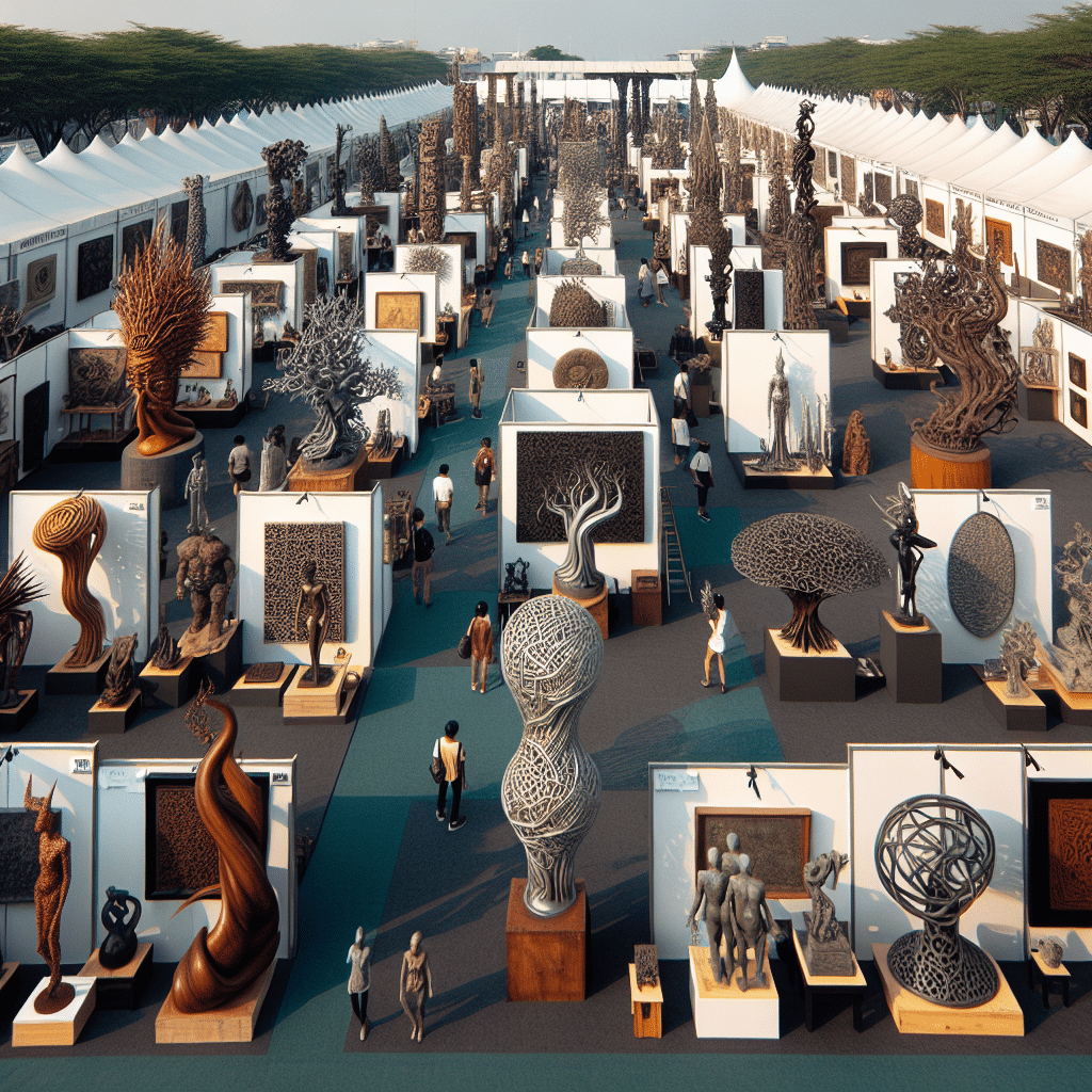 Escultura y creatividad en cada stand