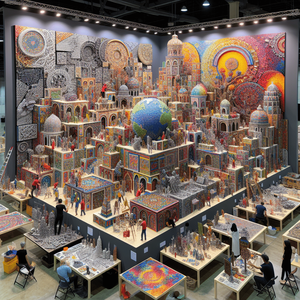 Creamos piezas artísticas para stands llamativos