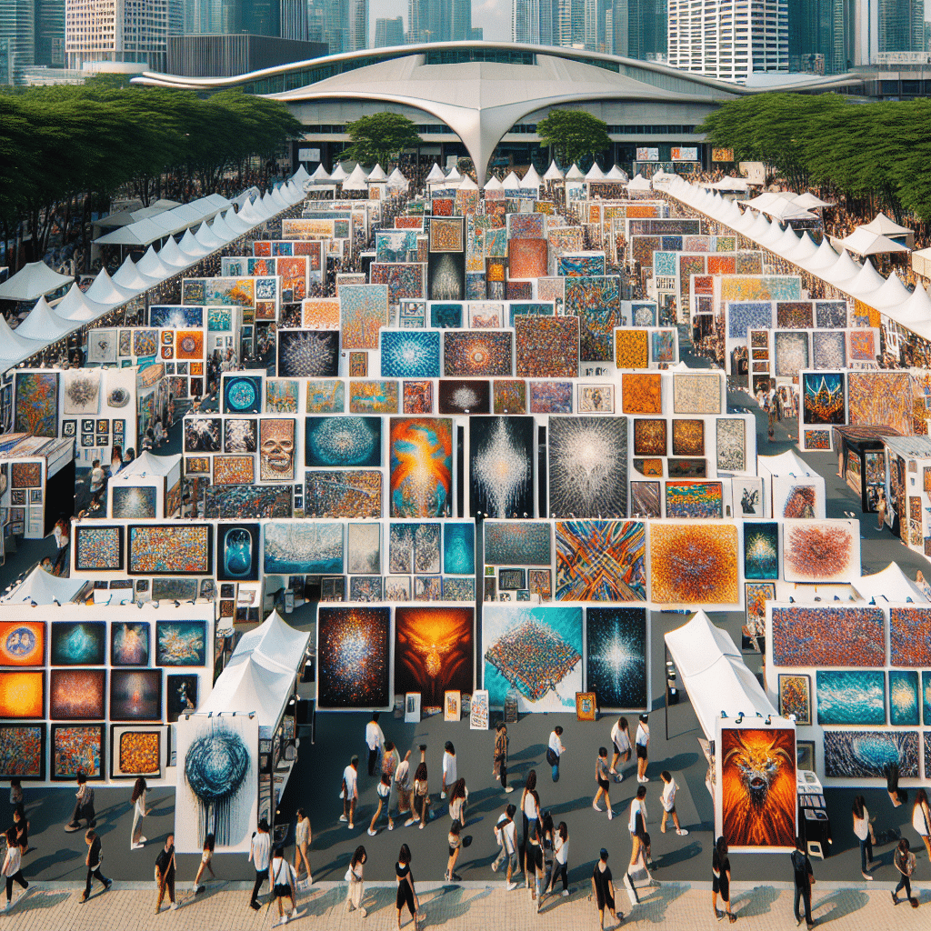 Stands con arte en gran escala